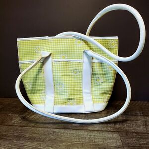 Tabi Daisy Green Gingham Women's Shoulder Bag. Vintage. EUC